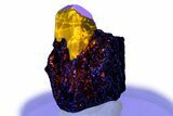 Fluorescent Zircon Crystal in Biotite Schist - Norway #363936-1